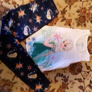 Girl's Frozen Tank and Leggings Set